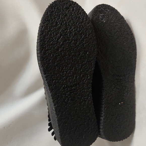 Coach Cut Out Bootie With Tea Rose In Metallic Silver Platform Shoes (W Size 6) - Picture 8 of 16